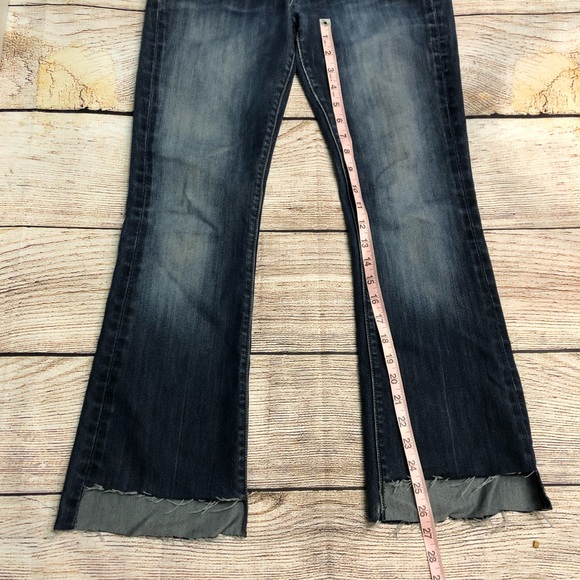 Paige Uneven Distressed Hem Jeans Size 27 - Picture 3 of 7